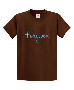 Forgiven Classic Unisex Religious Kids and Adults T-Shirt